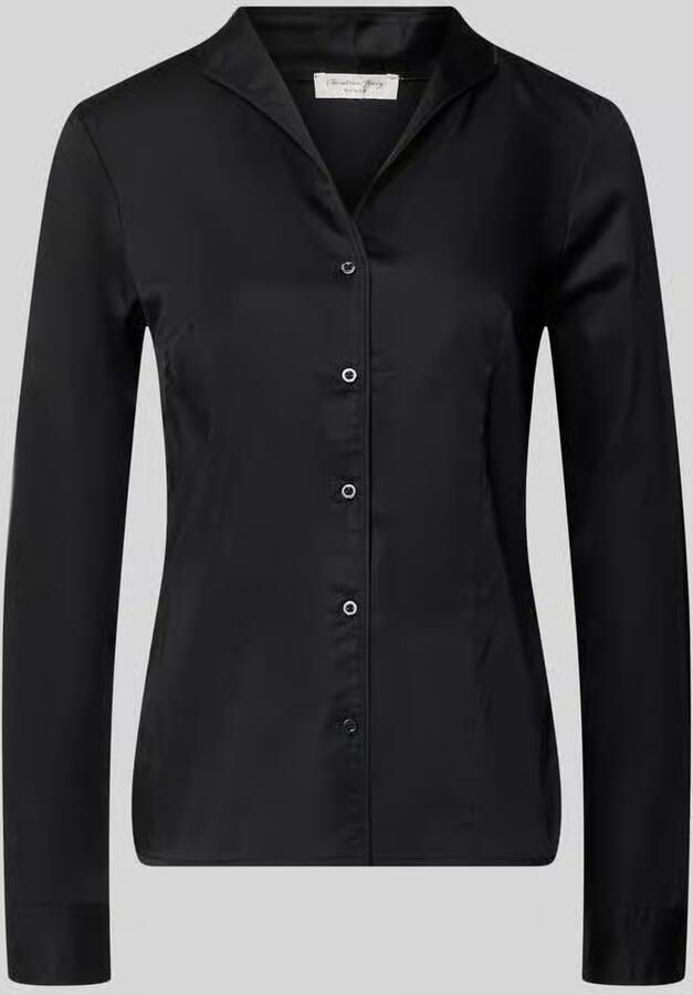 Christian Berg Woman slim fit blouse met V-hals