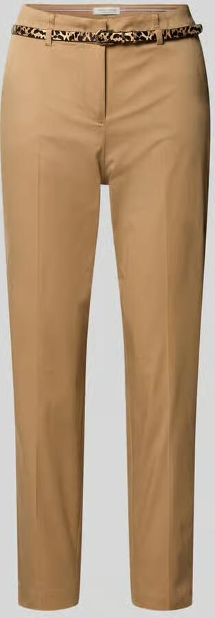Christian Berg Woman slim fit broek in verkorte pasvorm met riem - Foto 3