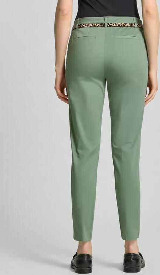 Christian Berg Woman slim fit broek in verkorte pasvorm met riem - Foto 4