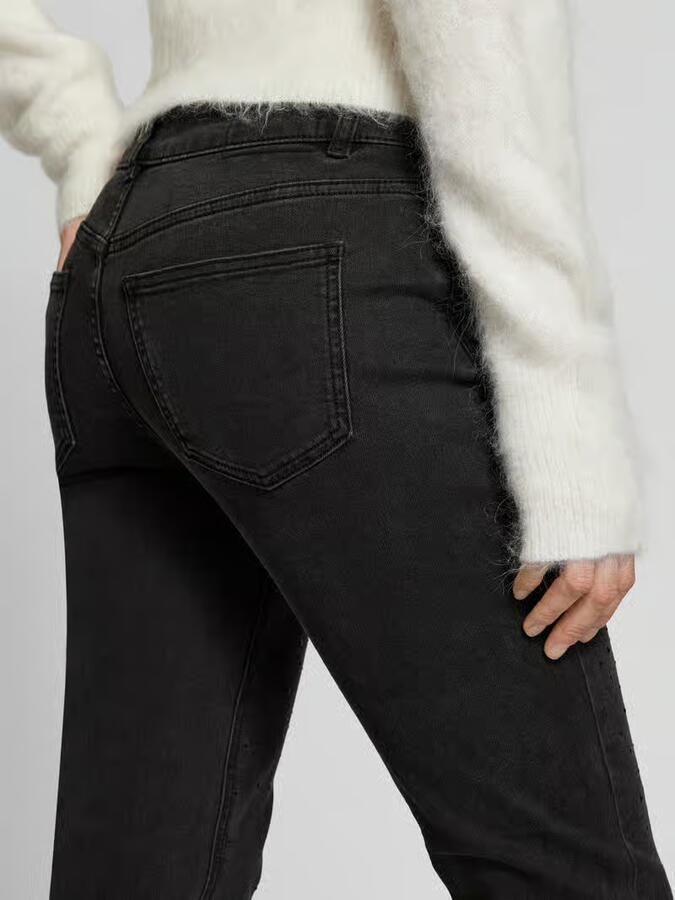 Christian Berg Woman Slim Fit jeans met siersteentjes en met viscose
