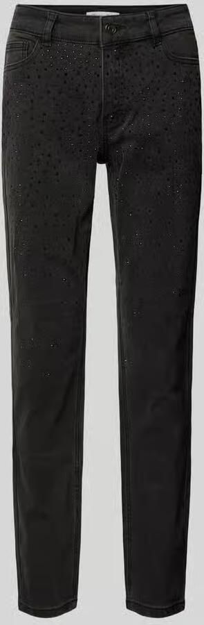 Christian Berg Woman Slim Fit jeans met siersteentjes en met viscose - Foto 2
