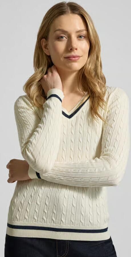 Christian Berg Woman Gebreide pullover met ribboorden - Foto 2