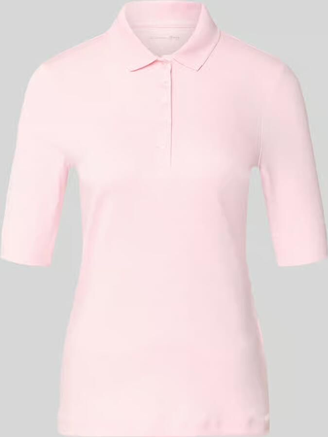 Christian Berg Woman slim fit poloshirt met knoopsluiting en 1 2-mouwen - Foto 3