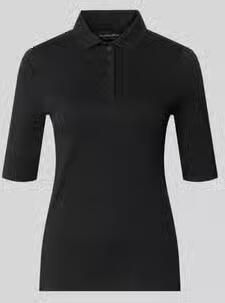 Christian Berg Woman slim fit poloshirt met knoopsluiting en 1 2-mouwen