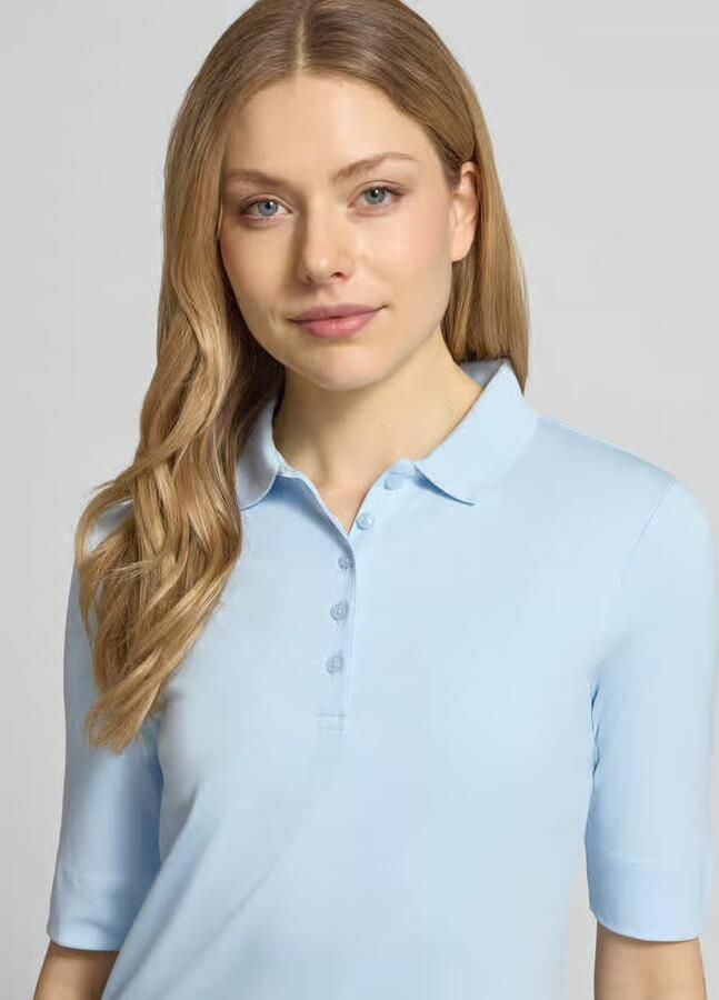 Christian Berg Woman slim fit poloshirt met knoopsluiting en 1 2-mouwen - Foto 3
