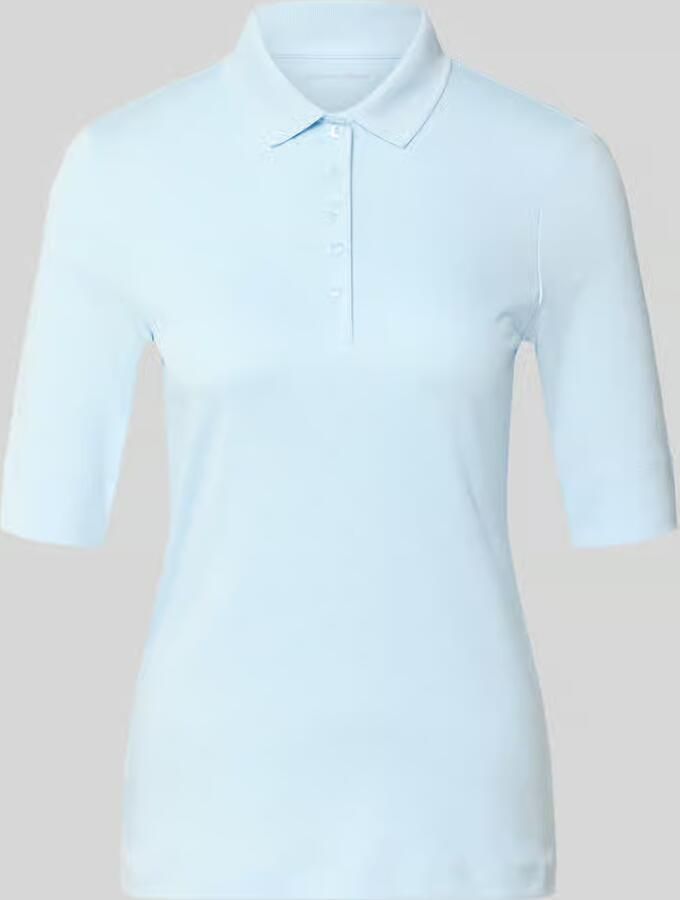 Christian Berg Woman slim fit poloshirt met knoopsluiting en 1 2-mouwen - Foto 2