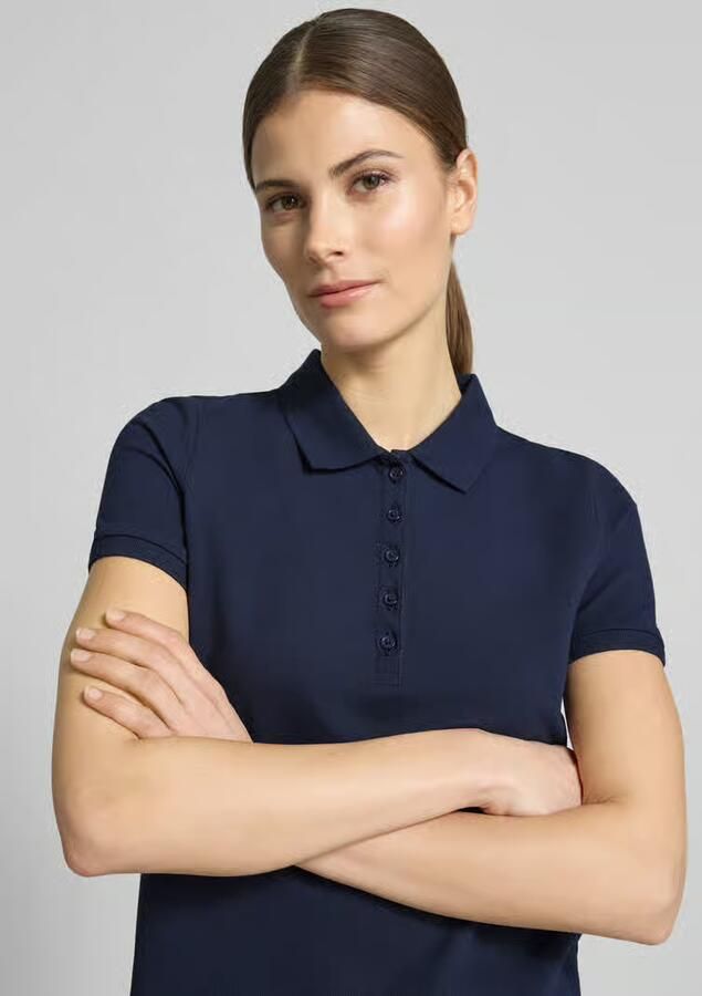 Christian Berg Woman Slim fit poloshirt met knoopsluiting