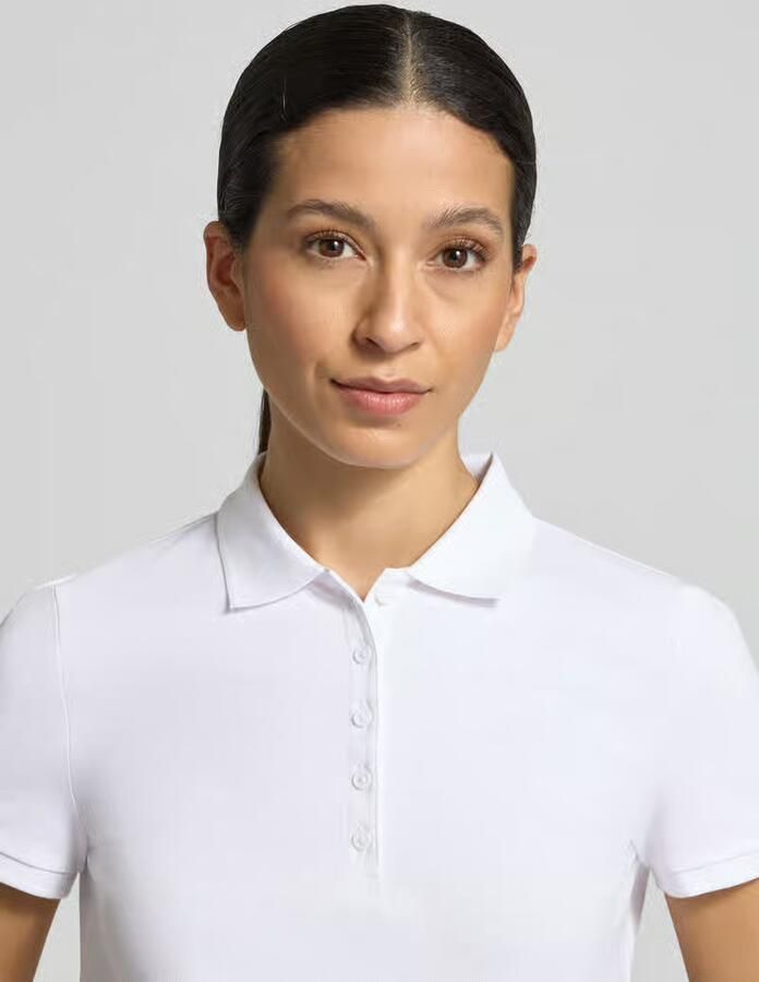 Christian Berg Woman Slim fit poloshirt met knoopsluiting