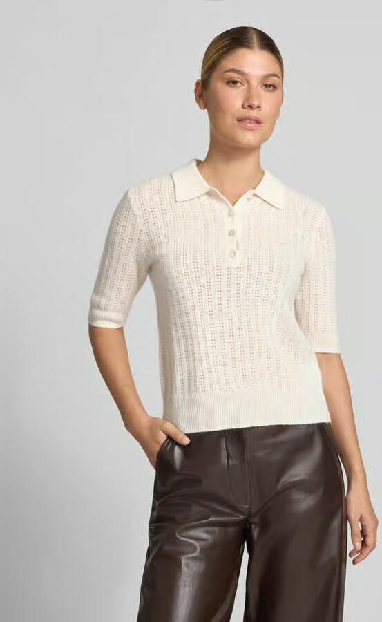 Christian Berg Woman Slim fit poloshirt van puur kasjmier - Foto 2