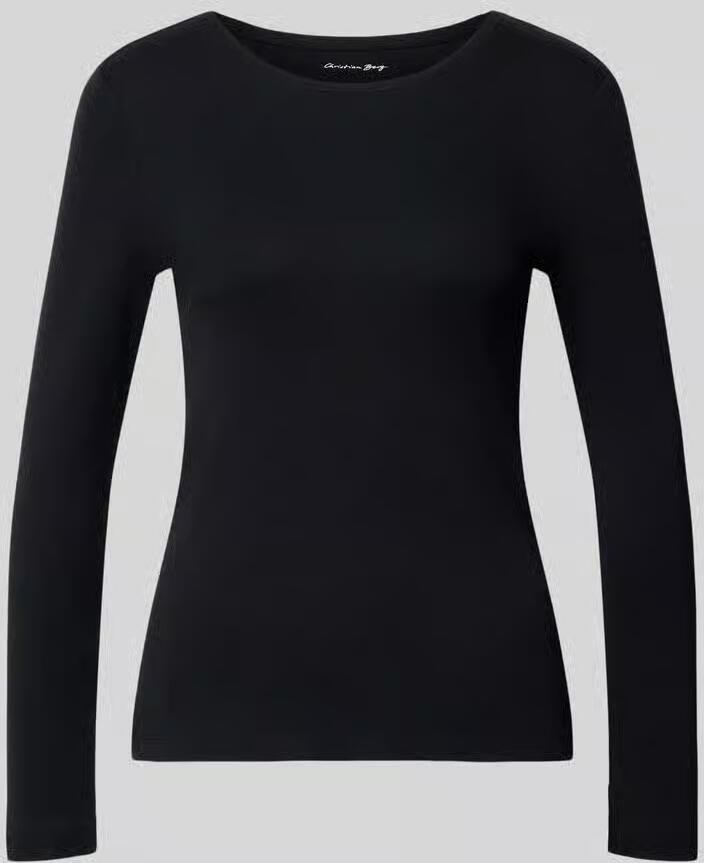 Christian Berg Woman Slim fit shirt met lange mouwen van puur katoen
