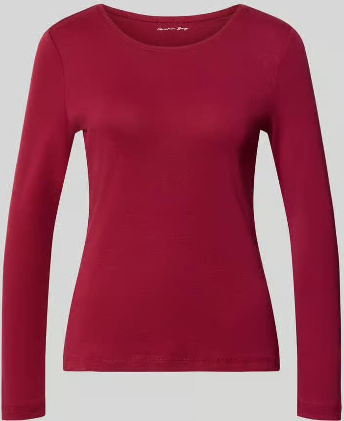 Christian Berg Woman Slim fit shirt met lange mouwen van puur katoen