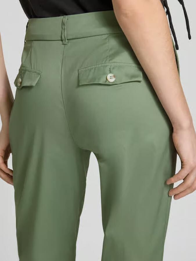 Christian Berg Woman slim fit stoffen broek in verkorte pasvorm