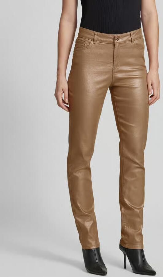 Christian Berg Woman Slim fit stoffen broek met 5-pocketmodel - Foto 3