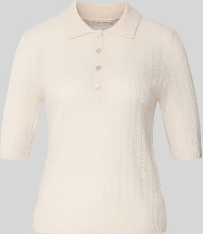 Christian Berg Woman Slim fit poloshirt van puur kasjmier