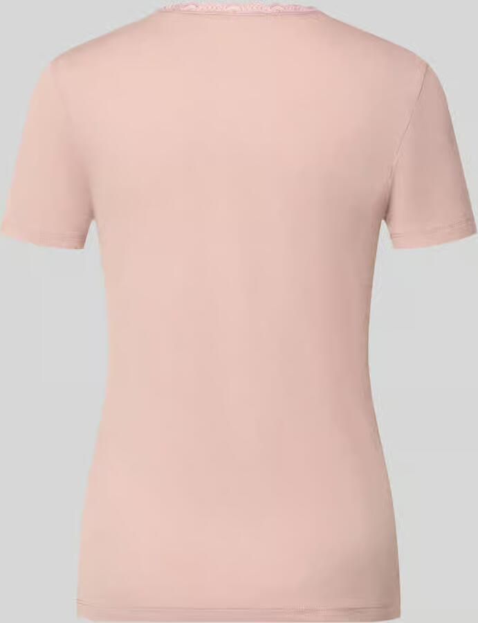 Christian Berg Woman Slim fit t-shirt van viscosemix met kant