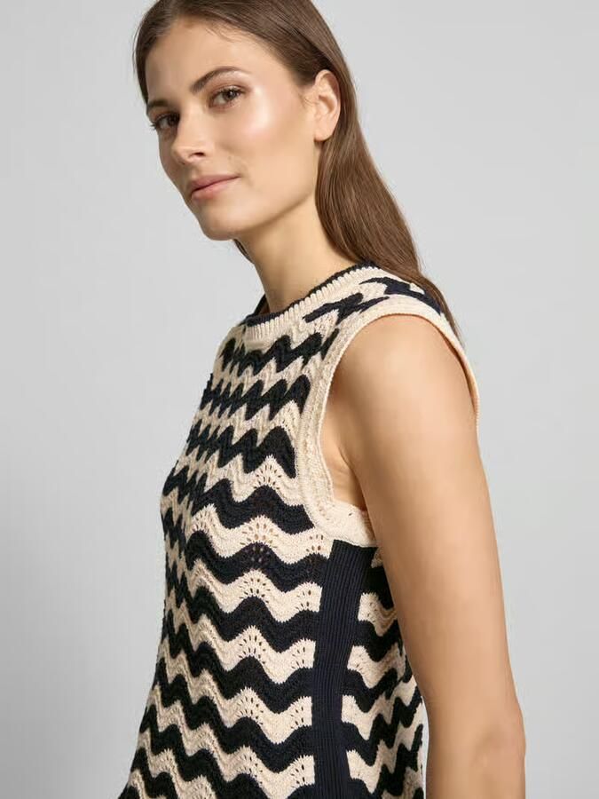 Christian Berg Woman Spencer in all-over look met golvende zoom - Foto 2