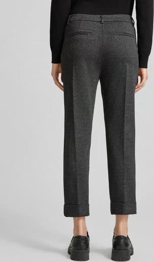 Christian Berg Woman Regular fit stoffen broek met riemlussen - Foto 3
