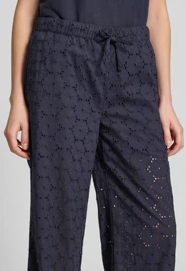 Christian Berg Woman Stoffen broek met ajourwerk