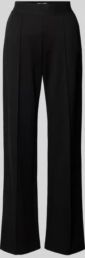 Christian Berg Woman Straight leg stoffen broek met vaste persplooien
