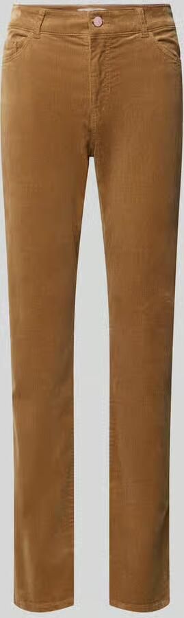 Christian Berg Woman straight fit jeans van katoenmix in corduroy look