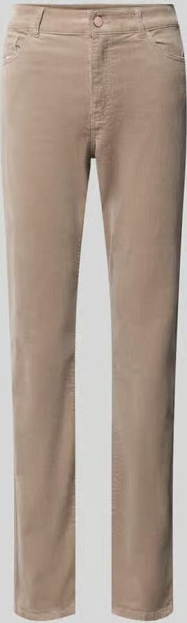 Christian Berg Woman straight fit jeans van katoenmix in corduroy look