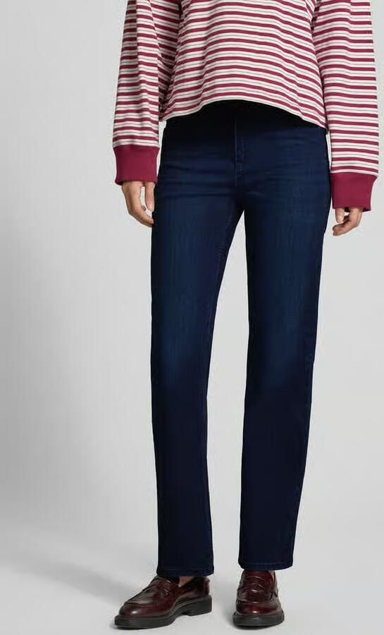 Christian Berg Woman straight fit jeans van viscose met steekzakken - Foto 3