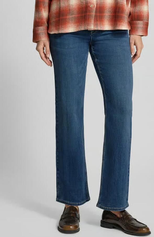 Christian Berg Woman straight fit jeans van viscose met steekzakken - Foto 2