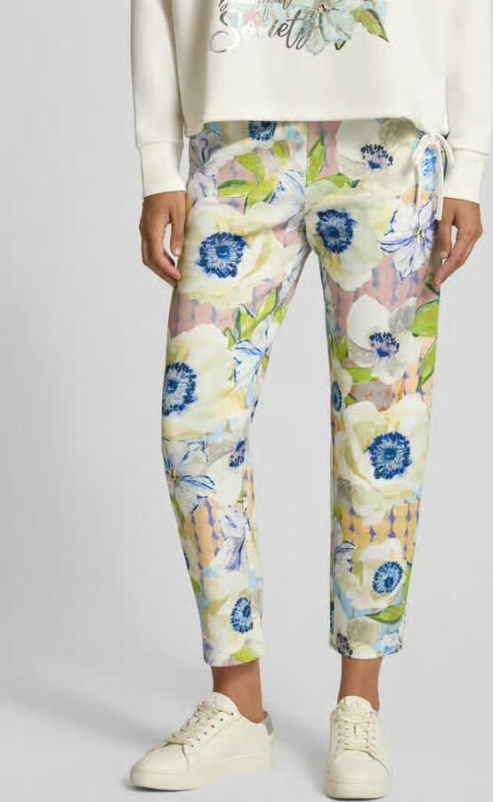 Christian Berg Woman straight fit stoffen broek van viscosemix - Foto 2