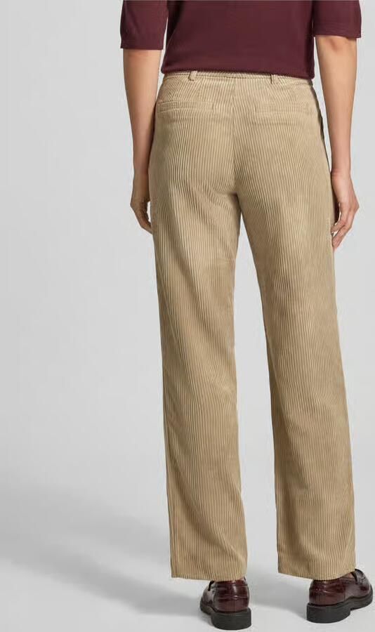Christian Berg Woman Straight leg corduroy broek met structuurmotief