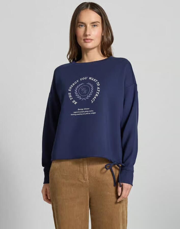 Christian Berg Woman Sweatshirt met koord en frontprint - Foto 2