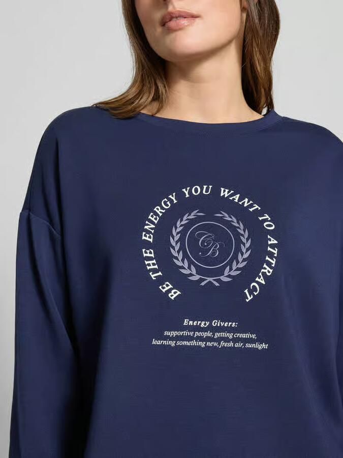 Christian Berg Woman Sweatshirt met koordjes en print op de voorkant - Foto 2