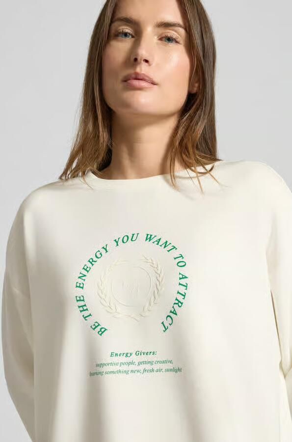 Christian Berg Woman Sweatshirt met koordjes en print op de voorkant - Foto 2