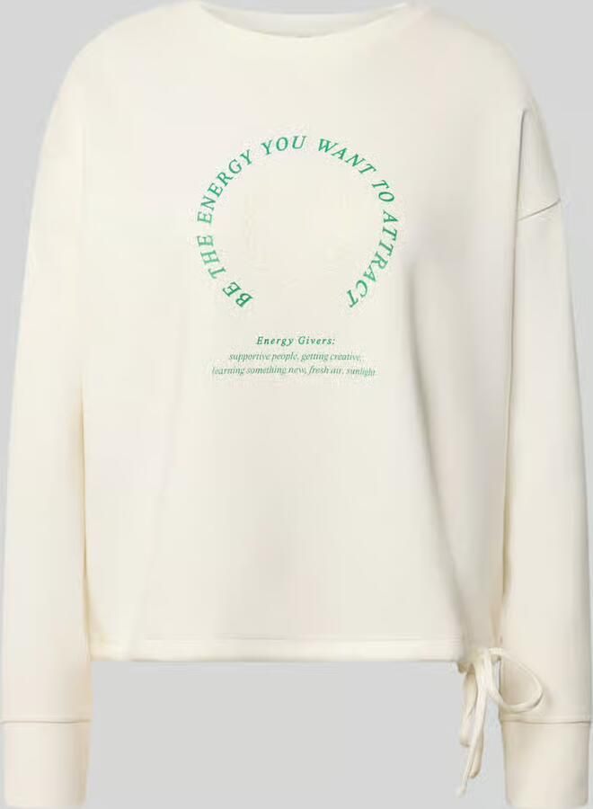 Christian Berg Woman Sweatshirt met koordjes en print op de voorkant
