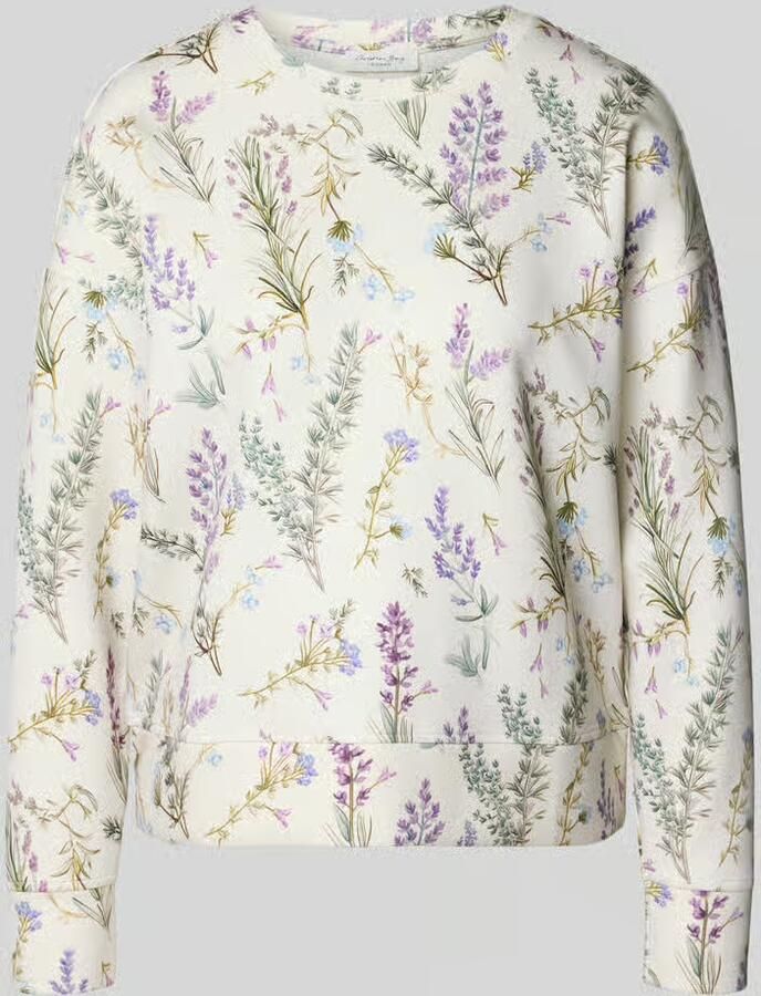Christian Berg Woman Sweatshirt met ronde hals en lavendelprint