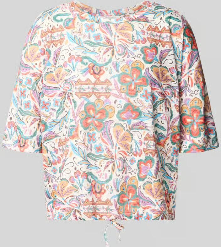 Christian Berg Woman T-shirt in all-over look met 3 4-mouw - Foto 2