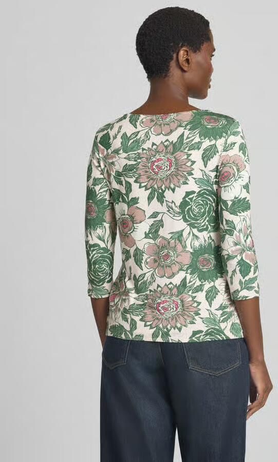Christian Berg Woman T-shirt in all-over look met 3 4-mouw - Foto 3