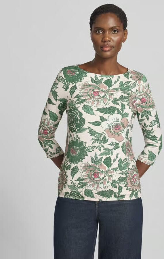 Christian Berg Woman T-shirt in all-over look met 3 4-mouw - Foto 2