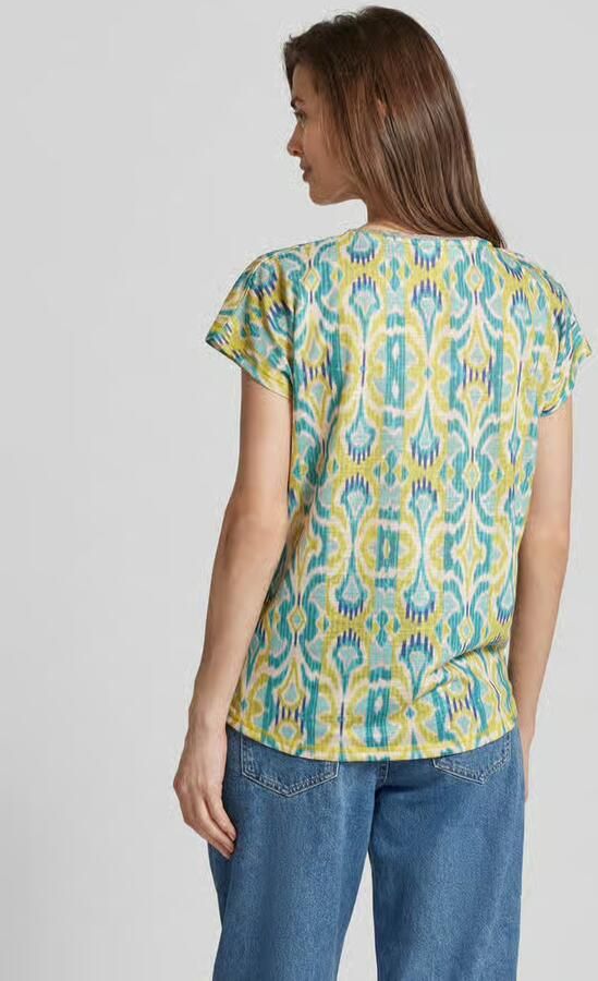 Christian Berg Woman T-shirt met all-over motief en V-hals