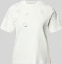 Christian Berg Woman T-shirt met bloemapplicaties