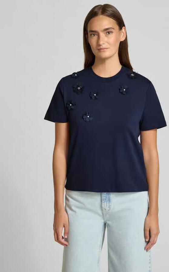 Christian Berg Woman T-shirt met bloemapplicaties - Foto 2