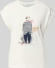 Christian Berg Woman T-shirt met gefixeerde mouwomslagen