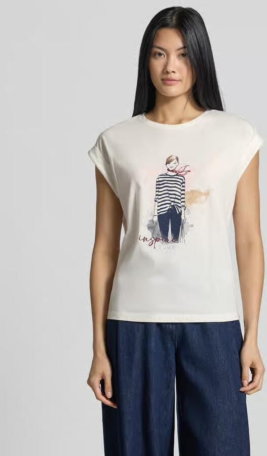 Christian Berg Woman T-shirt met gefixeerde mouwomslagen - Foto 2