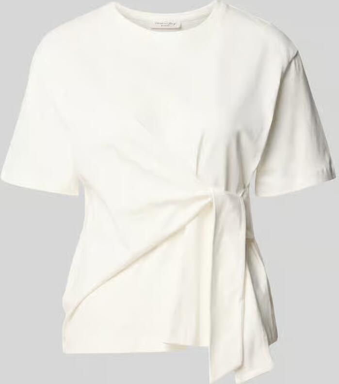 Christian Berg Woman T-shirt met knoopdetail en ronde hals - Foto 2