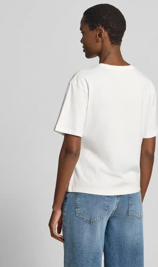 Christian Berg Woman T-shirt met knoopdetail en ronde hals
