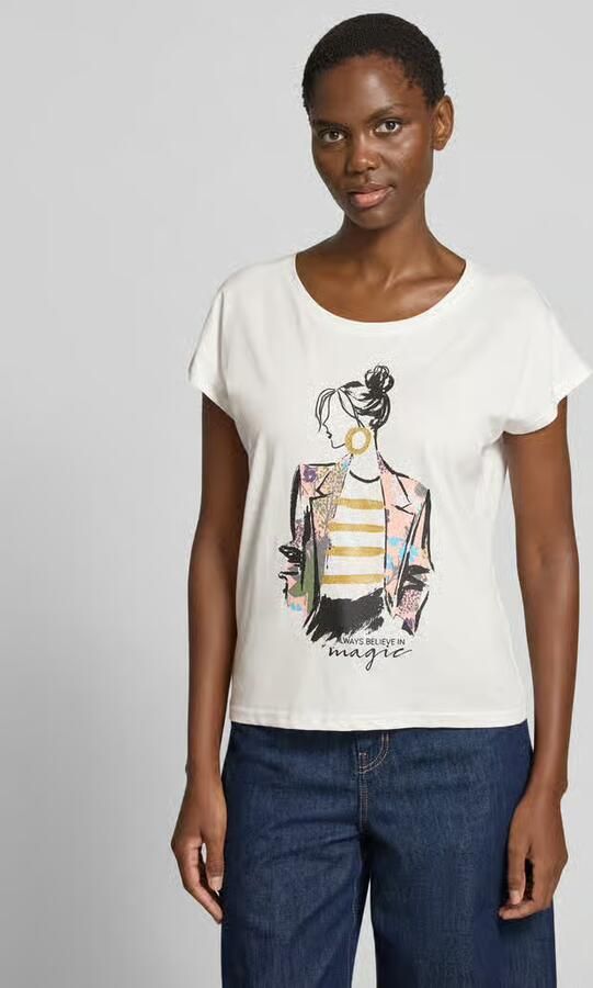 Christian Berg Woman T-shirt met motief- en statementprint - Foto 4