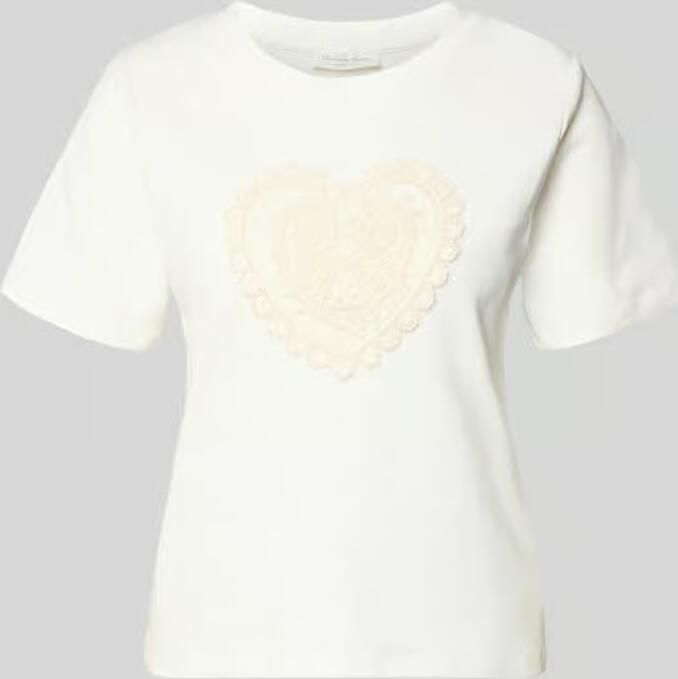 Christian Berg Woman T-shirt met motief-stitching en ronde hals - Foto 2
