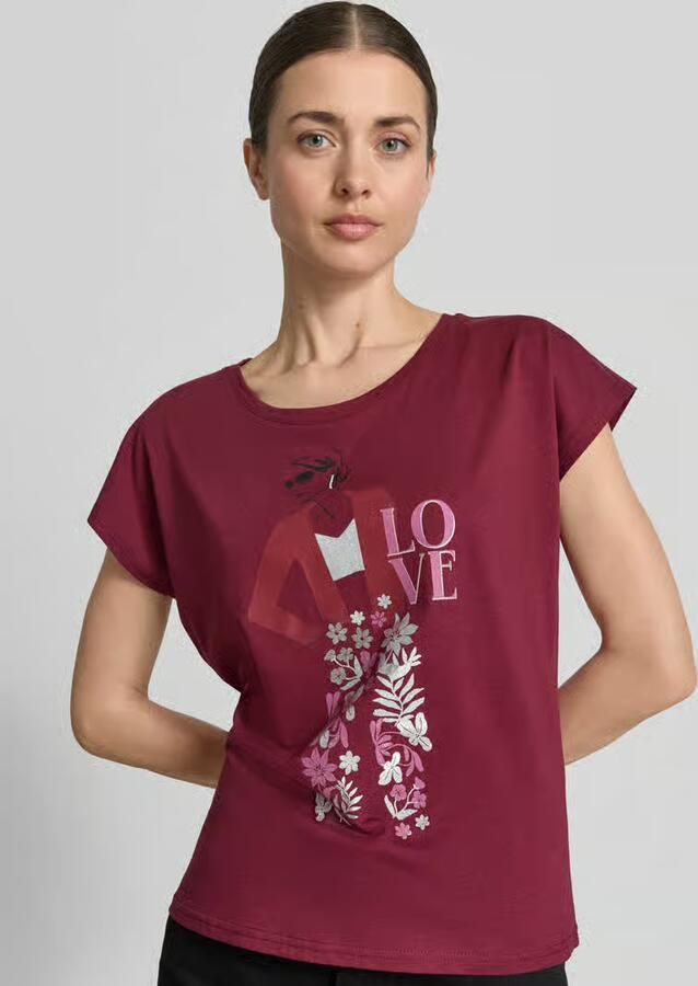 Christian Berg Woman T-shirt met motiefprint en ronde hals