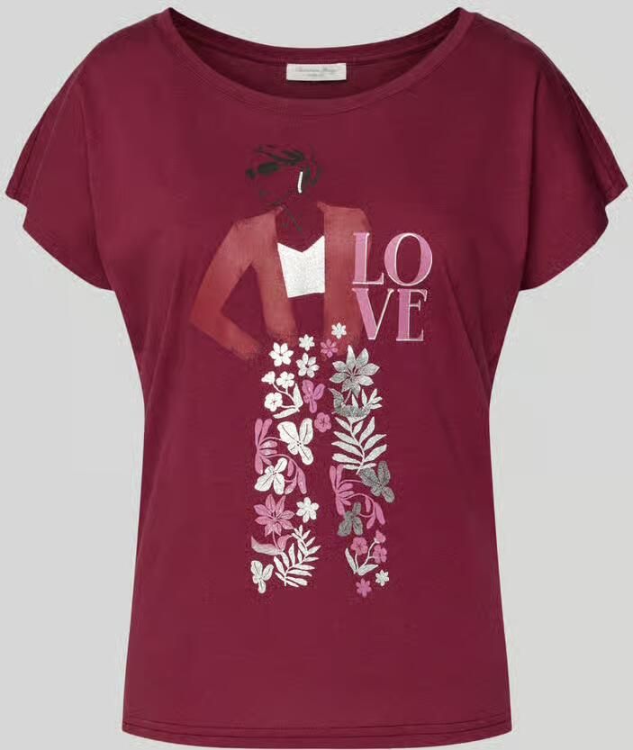 Christian Berg Woman T-shirt met motiefprint en ronde hals - Foto 2