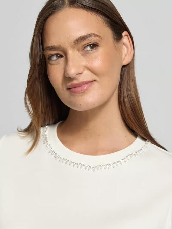 Christian Berg Woman T-shirt met parels en met siersteentjes - Foto 2