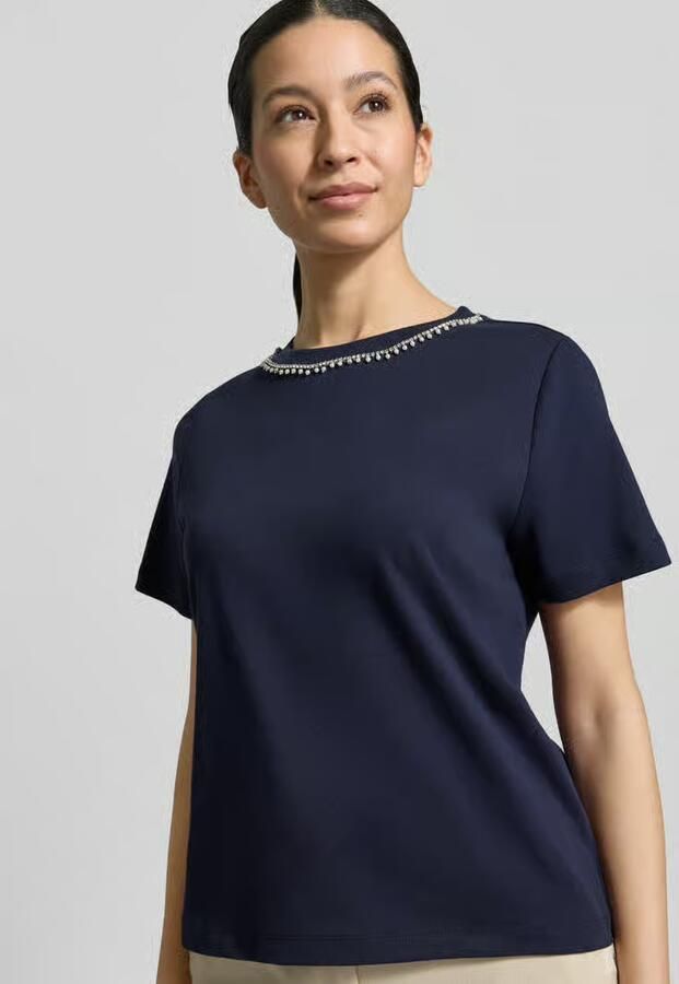 Christian Berg Woman T-shirt met parels en met siersteentjes - Foto 2